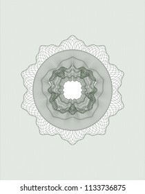 Green rosette. Linear Illustration.