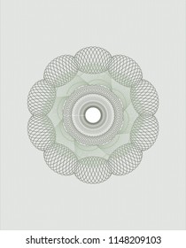 Green rosette. Linear Illustration.