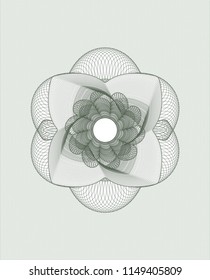 Green rosette. Linear Illustration.