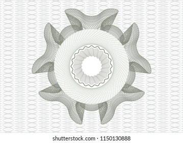  Green rosette. Linear Illustration.