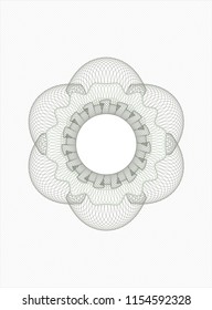 Green rosette. Linear Illustration.