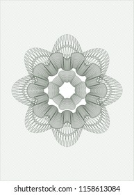 Green rosette. Linear Illustration.