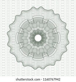 Green rosette. Linear Illustration.