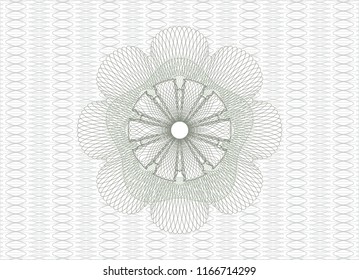 Green rosette. Linear Illustration.