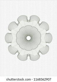 Green rosette. Linear Illustration.