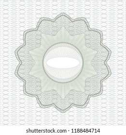 Green rosette. Linear Illustration.