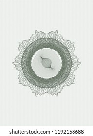 Green rosette. Linear Illustration.