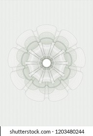 Green rosette. Linear Illustration.