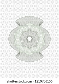 Green rosette. Linear Illustration.