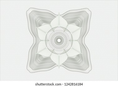 Green rosette. Linear Illustration.