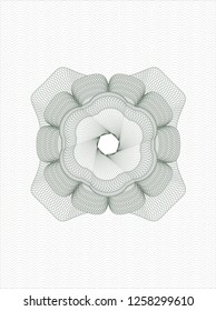 Green rosette. Linear Illustration.