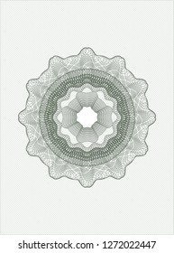 Green rosette. Linear Illustration.