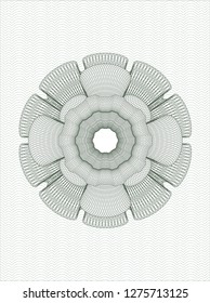 Green rosette. Linear Illustration.