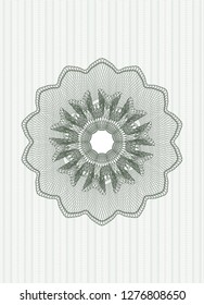 Green rosette. Linear Illustration.