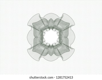 Green rosette. Linear Illustration.
