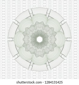 Green rosette. Linear Illustration.