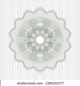 Green rosette. Linear Illustration.