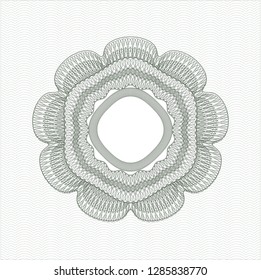 Green rosette. Linear Illustration.