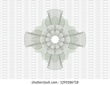 Green rosette. Linear Illustration.