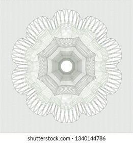 Green rosette. Linear Illustration.
