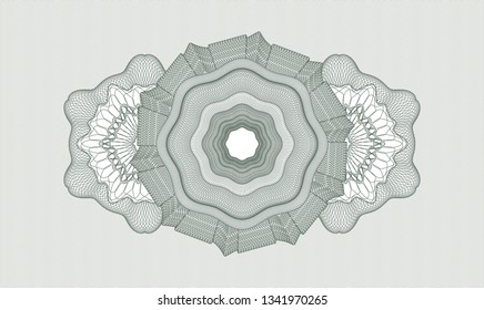 Green rosette. Linear Illustration.