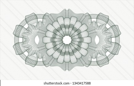 Green rosette. Linear Illustration.