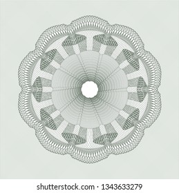 Green rosette. Linear Illustration.