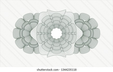Green rosette. Linear Illustration.