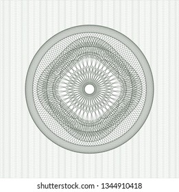Green rosette. Linear Illustration.