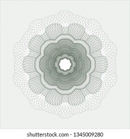 Green rosette. Linear Illustration.