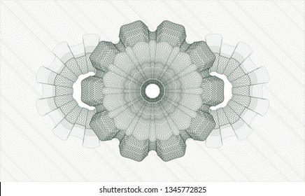 Green rosette. Linear Illustration.