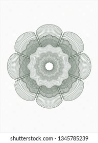 Green rosette. Linear Illustration.