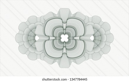 Green rosette. Linear Illustration.
