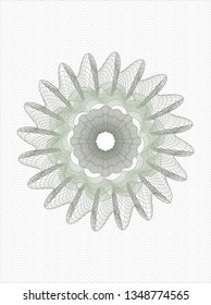 Green rosette. Linear Illustration.