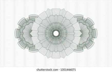 Green rosette. Linear Illustration.