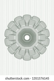 Green rosette. Linear Illustration.