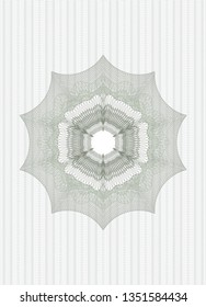 Green rosette. Linear Illustration.