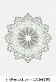 Green rosette. Linear Illustration.