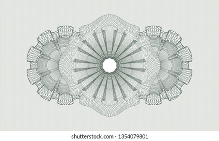 Green rosette. Linear Illustration.