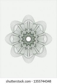 Green rosette. Linear Illustration.