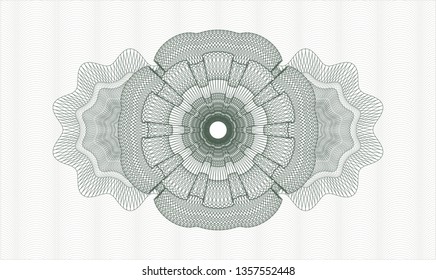 Green rosette. Linear Illustration.