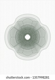 Green rosette. Linear Illustration.