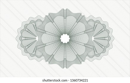 Green rosette. Linear Illustration.