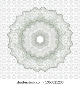Green rosette. Linear Illustration.