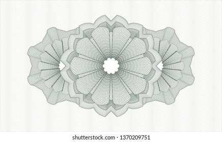 Green rosette. Linear Illustration.