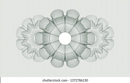 Green rosette. Linear Illustration.
