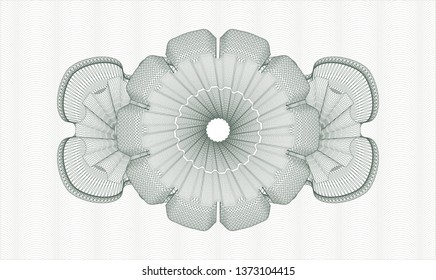 Green rosette. Linear Illustration.