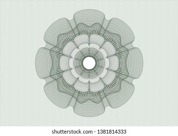 Green rosette. Linear Illustration. Vector, Detailed.