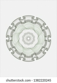 Green rosette. Linear Illustration. Vector, Detailed.