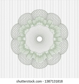 Green rosette. Linear Illustration. Vector, Detailed.